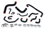 HPS Performance High Temp Reinforced Silicone Radiator and Heater Coolant Hose Kit Black 57-1656-BLK
