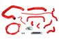 HPS Performance High Temp Reinforced Silicone Radiator and Heater Coolant Hose Kit Red 57-1661-RED