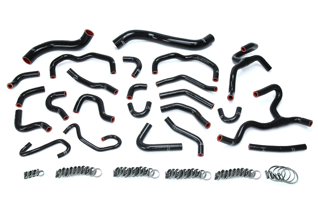HPS Performance High Temp Reinforced Silicone Radiator and Heater Coolant Hose Kit Black 57-1670-BLK