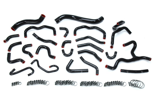 HPS Performance High Temp Reinforced Silicone Radiator and Heater Coolant Hose Kit Black 57-1670-BLK