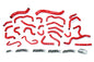 HPS Performance High Temp Reinforced Silicone Radiator and Heater Coolant Hose Kit Red 57-1670-RED