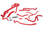 HPS Performance High Temp Reinforced Silicone Radiator and Heater Coolant Hose Kit Red 57-1707-RED