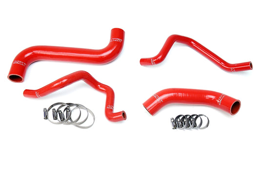 HPS Performance High Temp Reinforced Silicone Radiator and Heater Coolant Hose Kit Red 57-1734-RED