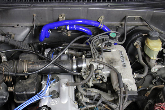 HPS Performance High Temp Reinforced Silicone Heater Coolant Hose Kit, Blue, 1995-2004 Toyota Tacoma 2.4L/2.7L 4Cyl