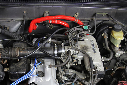 HPS Performance High Temp Reinforced Silicone Heater Coolant Hose Kit, Red, 1995-2004 Toyota Tacoma 2.4L/2.7L 4Cyl