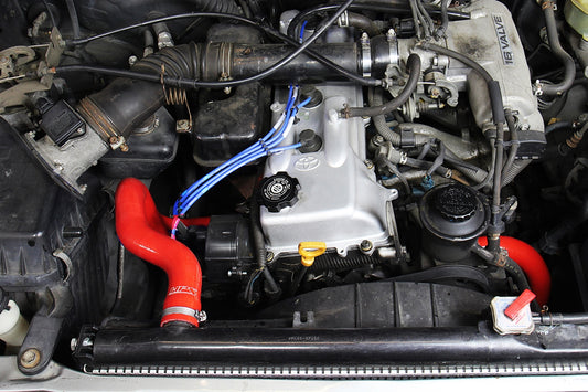 HPS Performance High Temp Reinforced Silicone Radiator Coolant Hose Kit, Red, 1995-2004 Toyota Tacoma 2.4L 4Cyl