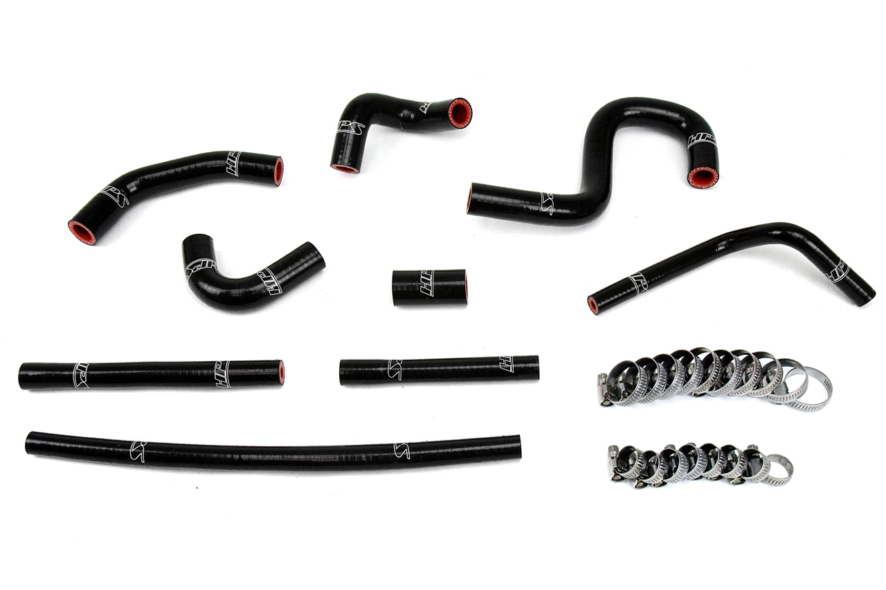 HPS Performance High Temp Reinforced Silicone Heater Coolant Hose Kit Black 57-1798-BLK