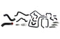 HPS Performance High Temp Reinforced Silicone Radiator Heater and Ancillary Coolant Hose Kit Black 57-1814-BLK