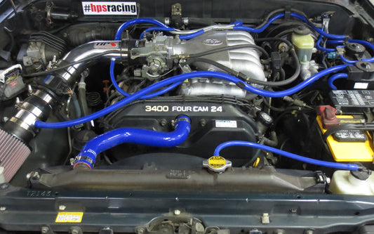 HPS Performance High Temp Reinforced Silicone Radiator Coolant Hose Kit, Blue, 95-04 Toyota Tacoma Auto/ 96-02 4Runner V6 3.4L