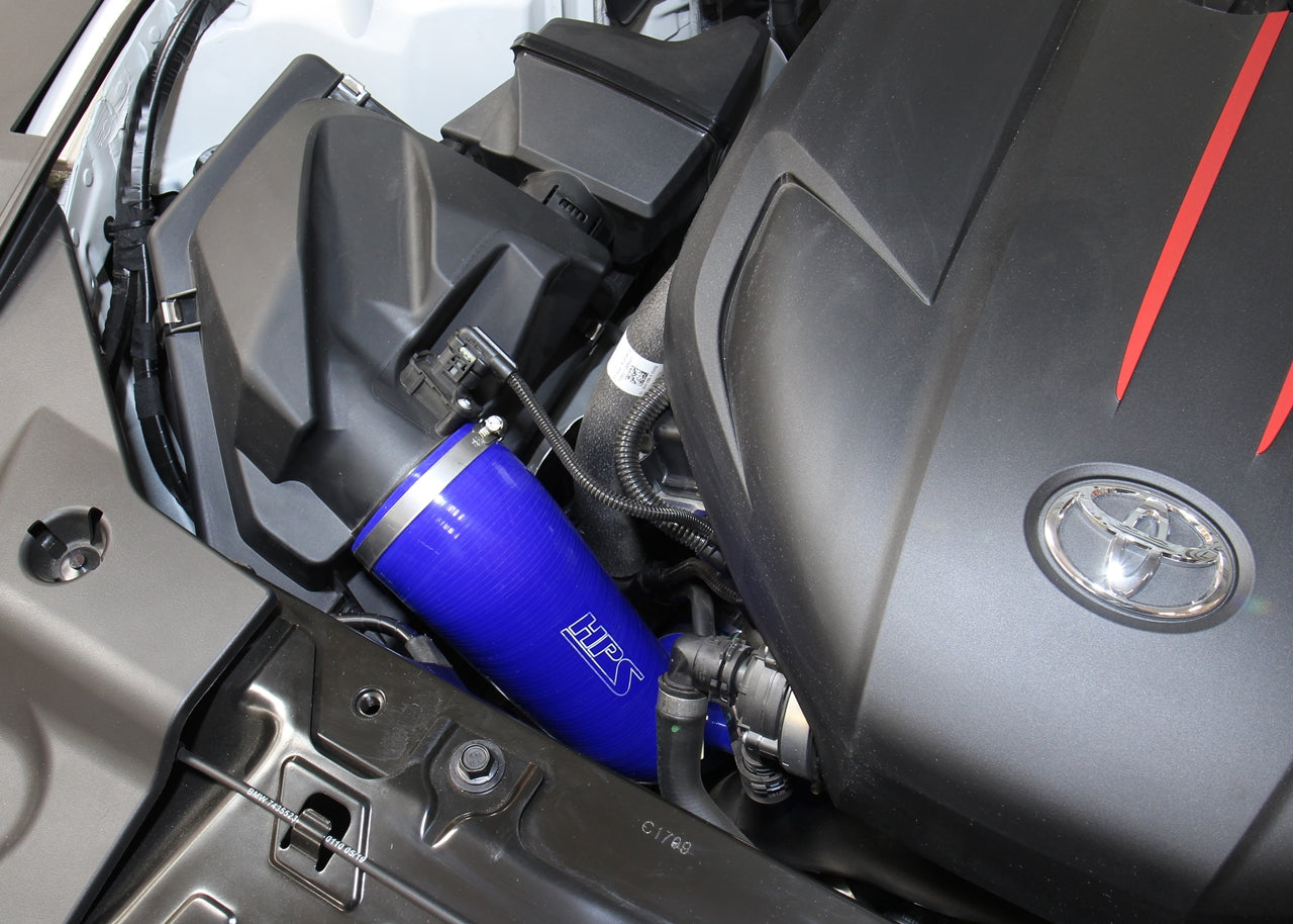 HPS Performance High Temp Reinforced Silicone Air Intake Hose Kit, Blue, 19-24 BMW Z4 M40i/ 20-24 Toyota Supra 3.0L Turbo
