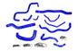 HPS Performance High Temp Reinforced Silicone Radiator oil cooler ancillary Coolant Hose Kit Blue 57-1876-BLUE