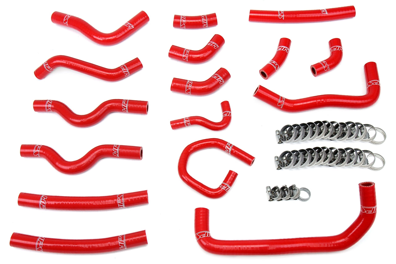 HPS Performance High Temp Reinforced Silicone Heater Coolant Hose Kit Red 57-1913-RED