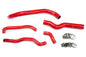 HPS Performance High Temp Reinforced Silicone Radiator and Heater Coolant Hose Kit Red 57-1973-RED