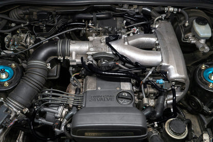 HPS Performance Silicone Vacuum Hose Kit, Black, 1993-1998 Toyota Supra MK4 Non Turbo