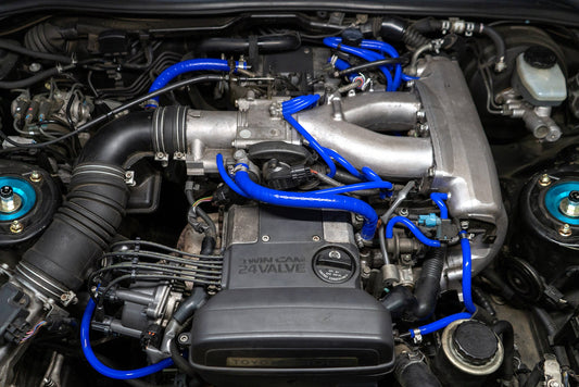 HPS Performance Silicone Vacuum Hose Kit, Blue, 1993-1998 Toyota Supra MK4 Non Turbo