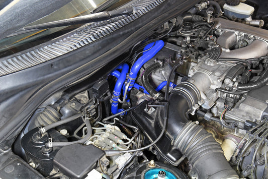 HPS Performance High Temp Reinforced Silicone Heater Coolant Hose Kit, Black, 1993-1998 Toyota Supra 3.0L Non Turbo