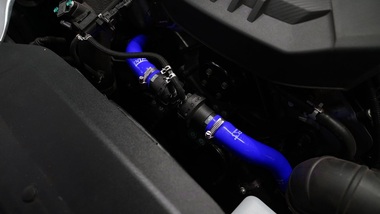 HPS Performance High Temp Reinforced Silicone Breather BOV Hose Kit, Blue, 57-2045-BLUE
