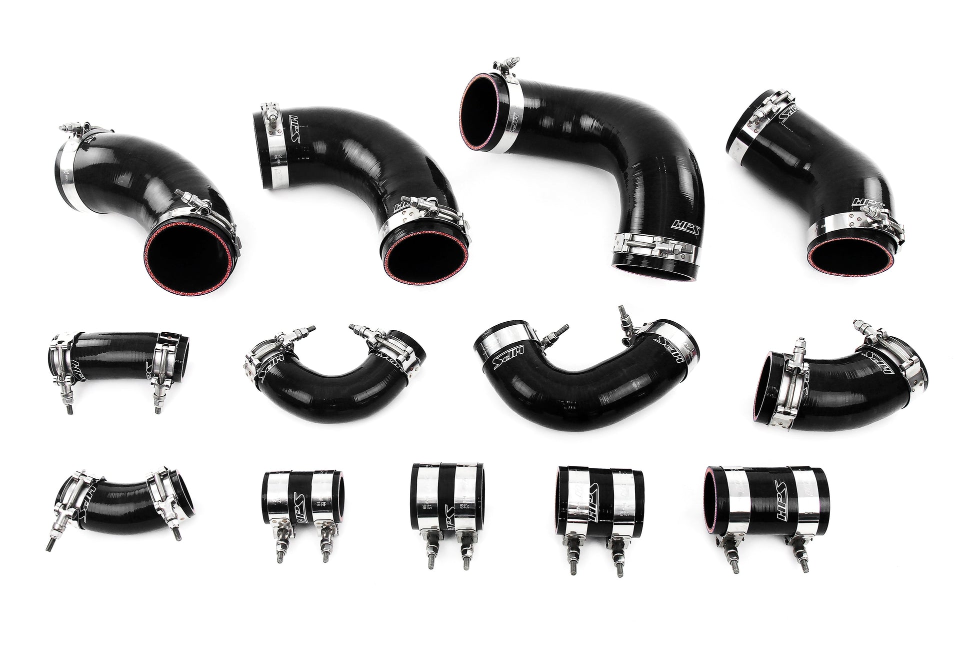 HPS Performance Silicone Intercooler Hose Kit Nissan 1995-1998 Skyline GTR R33 RB26DETT Black 57-2097-BLK