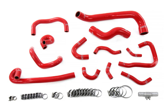 HPS Silicone Radiator Heater and Ancillary Coolant Hose Kit 1995-1998 Nissan Skyline GTR R33 RB26DETT BCNR33 Red 57-2135-RED