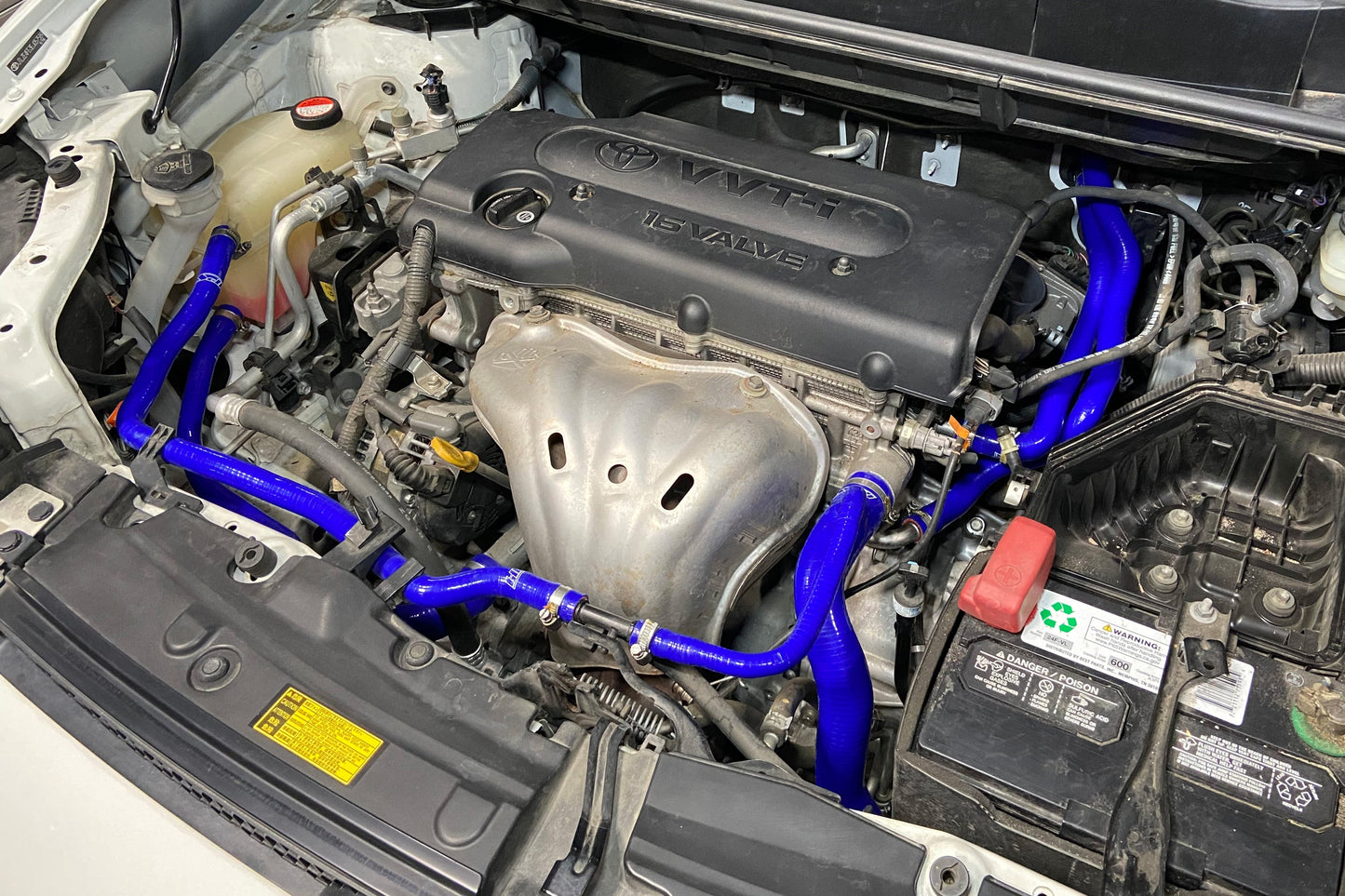 HPS Performance High Temp Reinforced Silicone Radiator, Heater, and expansion tank Coolant Hose Kit, Blue, 2008-2015 Scion xB 2.4L