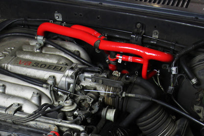 HPS Performance High Temp Reinforced Silicone Heater Coolant Hose Kit, Red, 90-91 Toyota 4Runner 3.0L V6 w/ Rear Heater LHD