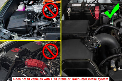 HPS Performance High Temp Reinforced Silicone Air Intake Hose Kit, Red, 24-25 Toyota Land Cruiser/ 24-25 Tacoma/  2025 Toyota 4Runner