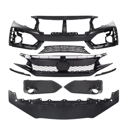 FOR 2016-2021 HONDA CIVIC FK5 TYPE-R STYLE FACELIFT FRONT BUMPER W/ FRONT LIP