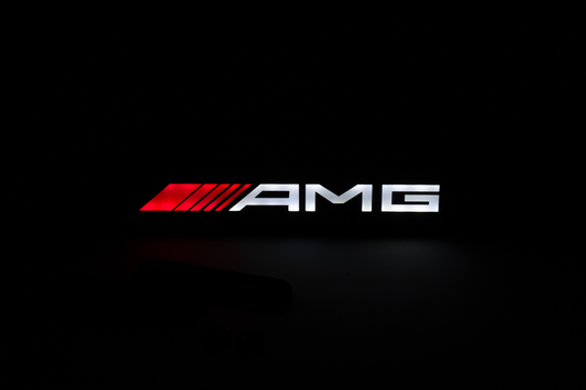 Mercedes Benz AMG LED Light Car Front Grille Name Badge Illuminated Emblem