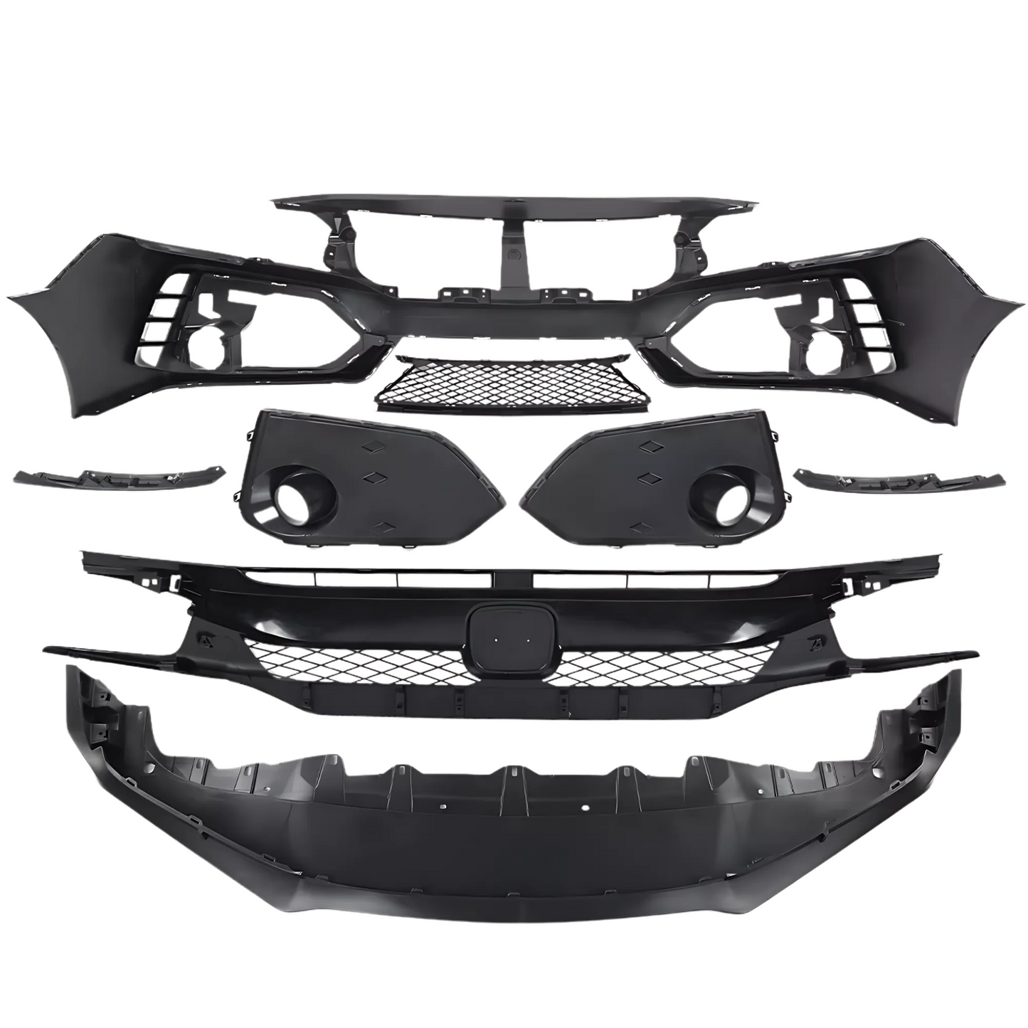 FOR 2016-2021 HONDA CIVIC FK5 TYPE-R STYLE FACELIFT FRONT BUMPER W/ FRONT LIP