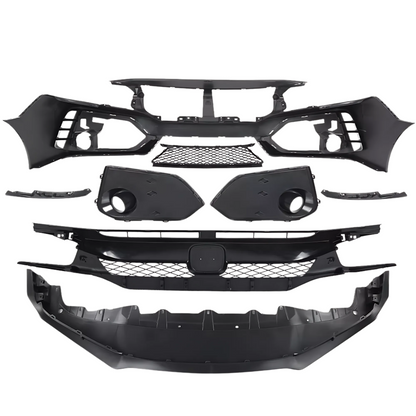 FOR 2016-2021 HONDA CIVIC FK5 TYPE-R STYLE FACELIFT FRONT BUMPER W/ FRONT LIP