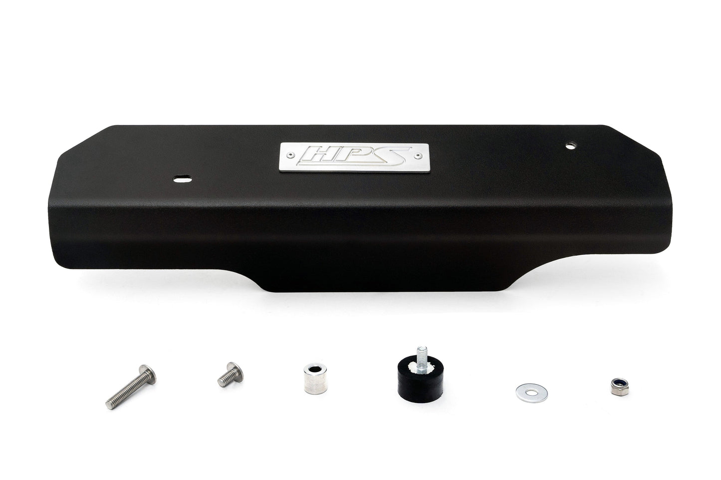 HPS Performance Pulley Belt Aluminum Cover, Black, 2015-2021 Subaru WRX 2.0L Turbo