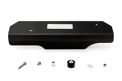HPS Performance Pulley Belt Aluminum Cover, Black, 2015-2021 Subaru WRX 2.0L Turbo