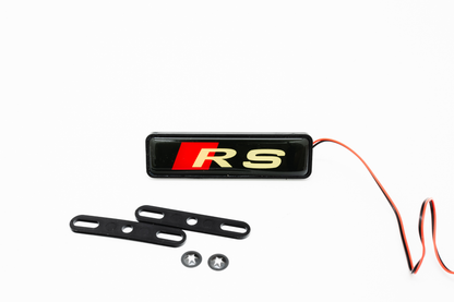 Audi RS LED Light Car Front Grille Name Badge Illuminated Emblem