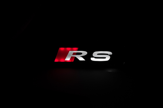 Audi RS LED Light Car Front Grille Name Badge Illuminated Emblem