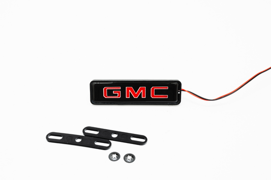 GMC LED Light Car Front Grille Name Badge Illuminated Emblem