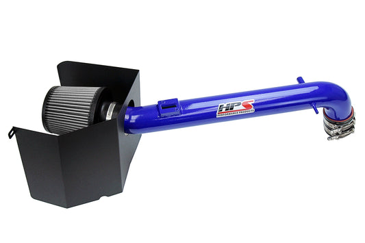 HPS Performance Air Intake Kit with Heat Shield Blue 827-169BL