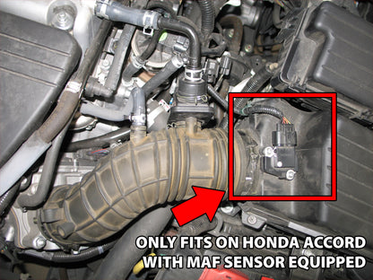 HPS Performance Air Intake Kit with Heat Shield, Black, 2003-2007 Honda Accord 2.4L with MAF Sensor SULEV