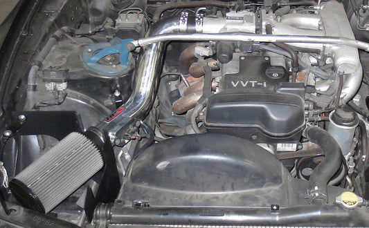 HPS Performance Air Intake Kit with Heat Shield, Polished, 1997-1998 Toyota Supra Non Turbo 3.0L I6