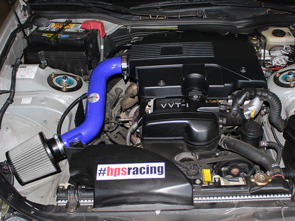 HPS Performance Air Intake Kit with Heat Shield, Blue, 2001-2005 Lexus GS300 3.0L