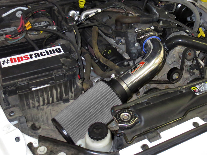 HPS Performance Air Intake Kit, Polished, 2007-2011 Jeep Wrangler 3.8L V6