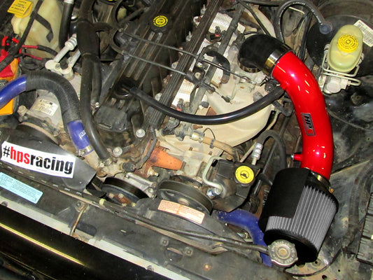 HPS Performance Air Intake Kit with Heat Shield, Red, 1991-2001 Jeep Cherokee 4.0L I6