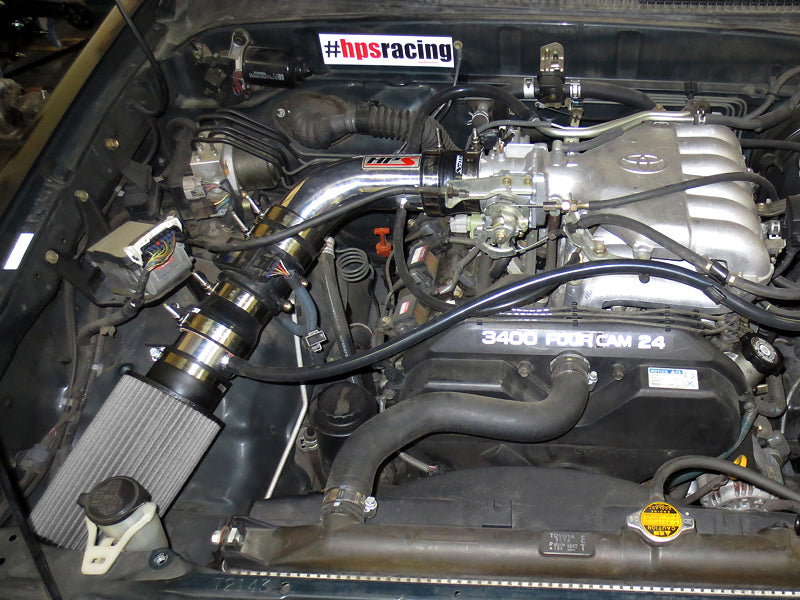 HPS Performance Air Intake Kit, Polished, 1996-1998 Toyota 4Runner/ Tacoma 3.4L V6