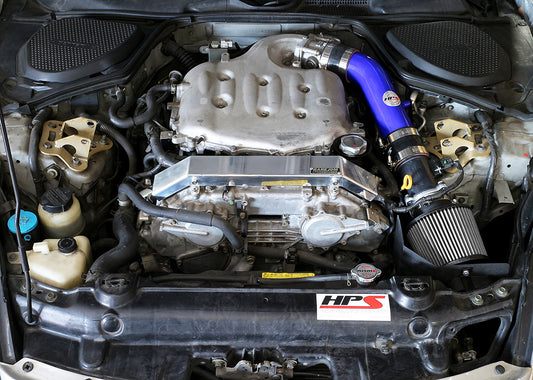 HPS Performance Air Intake Kit with Heat Shield, Blue, 2003-2006 Nissan 350Z 3.5L V6