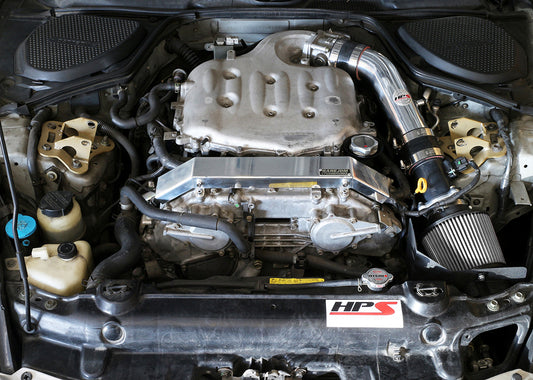 HPS Performance Air Intake Kit with Heat Shield, Polished, 2003-2006 Nissan 350Z 3.5L V6