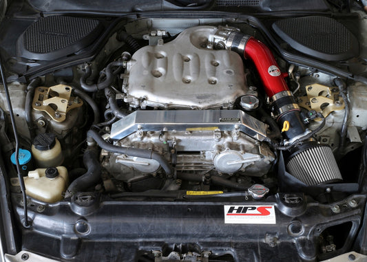 HPS Performance Air Intake Kit with Heat Shield, Red, 2003-2006 Nissan 350Z 3.5L V6