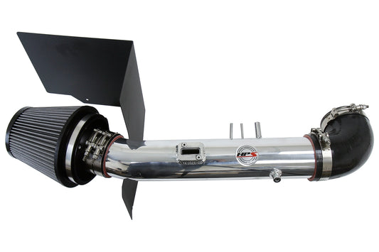 HPS Performance Air Intake Kit with Heat Shield Polished 827-523P