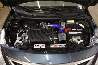 HPS Performance Air Intake Kit, Blue, 12-19 Nissan Versa/ 14-19 Versa Note 1.6L