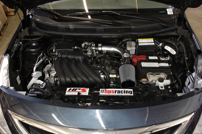 HPS Performance Air Intake Kit, Polished, 12-19 Nissan Versa/ 14-19 Versa Note 1.6L