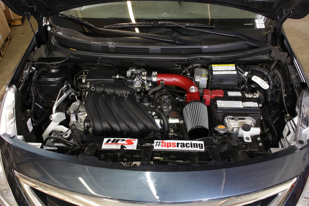 HPS Performance Air Intake Kit, Red, 12-19 Nissan Versa/ 14-19 Versa Note 1.6L
