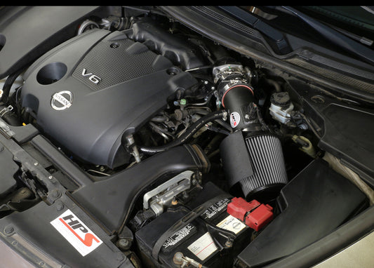 HPS Performance Air Intake Kit with Heat Shield, Black, 2009-2014 Nissan Maxima V6 3.5L